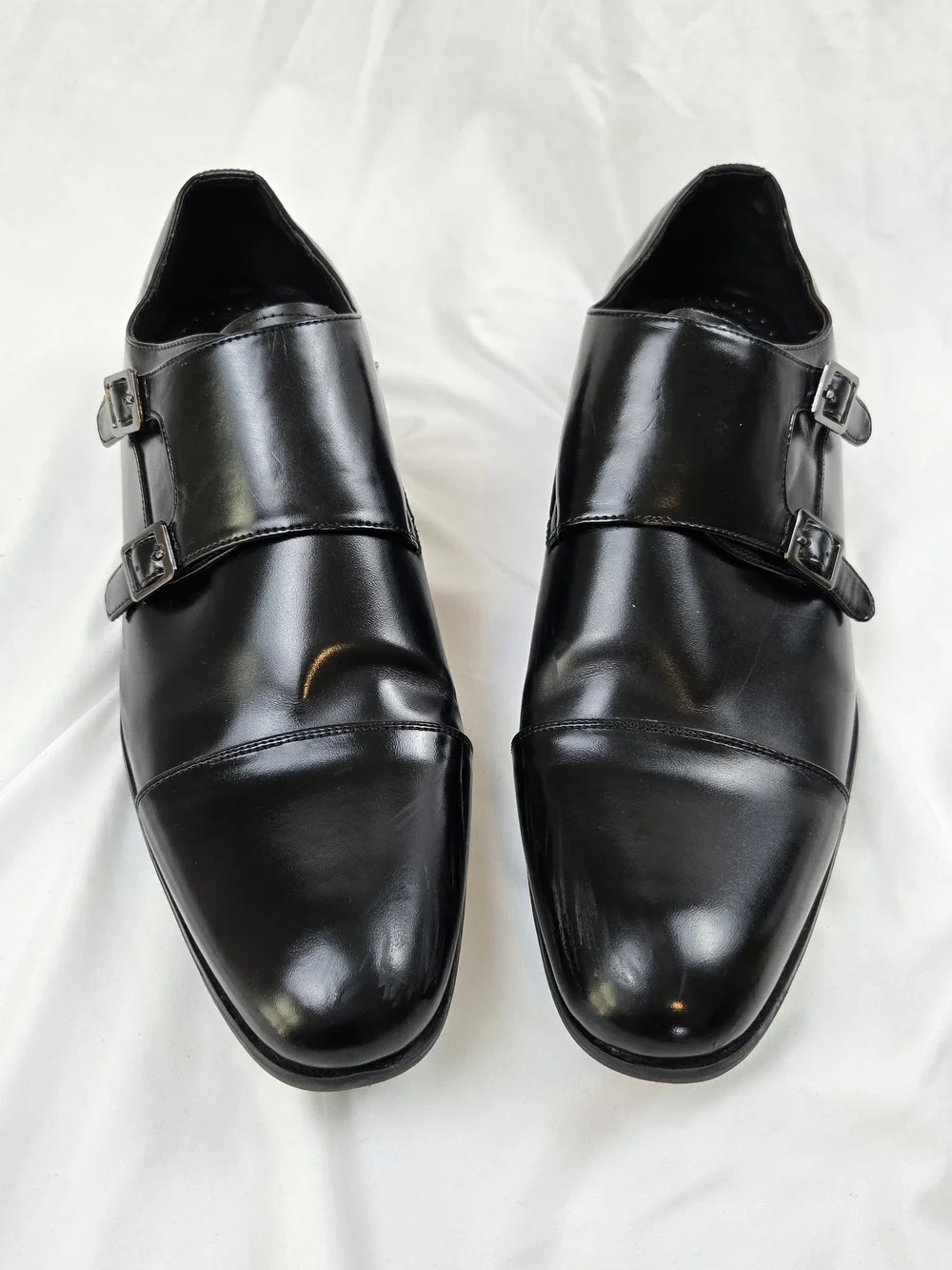 Stacy Adams Men's Black Double Monk Strap Dress Shoes 13W